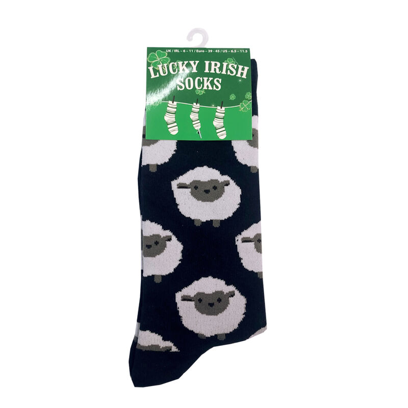 All Over Sheep Adult Socks- Navy Blue